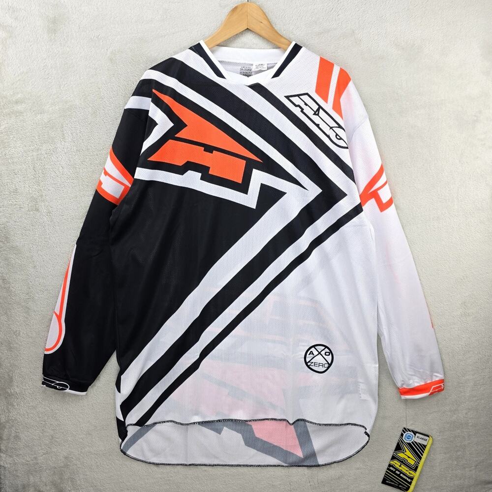 AXO Motocross Racing Motion Jersey Adult XL White Black Orange Tony Cairoli NWT